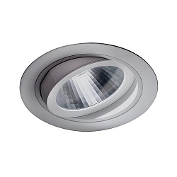 recessed luminaire IP20, glossy, silver, transparent dimmable 40W 2700K CRI 80-89