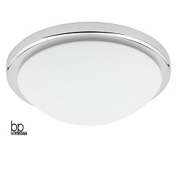 Luminaire de plafond E27 IP20, chrome, mat, opale, brillant gradable