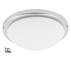 Luminaire de plafond E27 IP20, chrome, mat, opale, brillant gradable