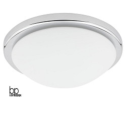 Luminaire de plafond E27 IP20, chrome, mat, opale, brillant gradable