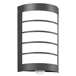 Luminaire mural dextrieur langue, semi-circulaire, avec dtecteur de mouvement E27 IP44, anthrazit