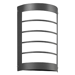 Outdoor LED Wandleuchte, IP44, 12W 3000K 1200lm, Edelstahl / Opalglas, mit Raster