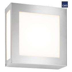 Luminaire mural dextrieur 22 x 22 avec dtecteur de mouvement E27 IP44, acier inoxydable, opale