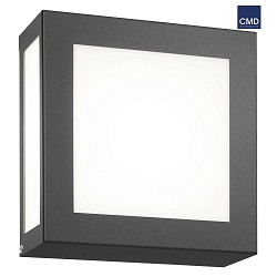 Luminaire mural dextrieur 18/BM avec dtecteur de mouvement E27 IP44, anthrazit, opale, couvert de poudre