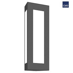 Applique da esterno TRAPEZ E27 IP44, Acciaio inossidabile, Opale