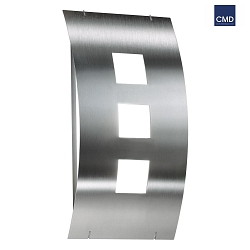 Auenwandleuchte AQUA TOMA, IP44, E27 max. 75W, Edelstahl / Opalglas, gebrstet