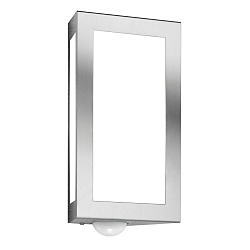 Luminaire mural dextrieur AQUA LONG langue, avec dtecteur de mouvement E27 IP44, acier inoxydable bross