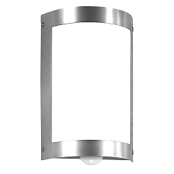 Luminaire mural dextrieur langue, semi-circulaire, avec dtecteur de mouvement E27 IP44, acier inoxydable