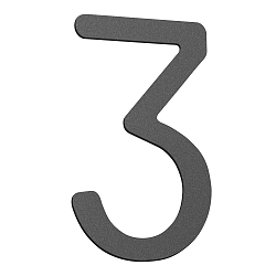 House number 3 anthracite, height 16cm