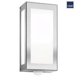 Auenwandleuchte AQUA RAIN, mit Bewegungsmelder, IP44, E27 max. 75W, Edelstahl, Gebrstet