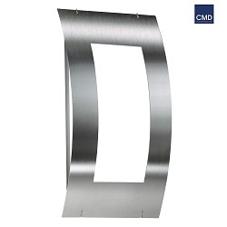 Auenwandleuchte AQUA QUADRAT, IP44, E27, Edelstahl / Opalglas, gebrstet