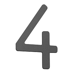 House number 4 anthracite, height 16cm
