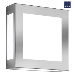 Outdoor wall luminaire AQUA LEGENDO, IP44, 2x E27, stainless steel / opal glass