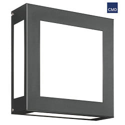 Outdoor wall luminaire AQUA LEGENDO, IP44, 2x E27, stainless steel / opal glass, anthracite