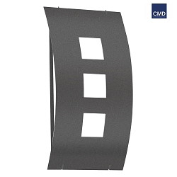 Auenwandleuchte AQUA TOMA, IP44, E27 max. 75W, Edelstahl / Opalglas, anthrazit