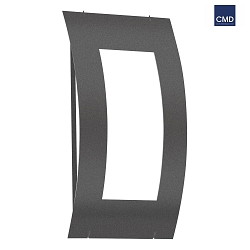 Auenwandleuchte AQUA QUADRAT, IP44, E27, Edelstahl / Opalglas, anthrazit