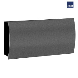 Newspaper compartment  curved from stainless steel, IP44, height 16cm, anthracite