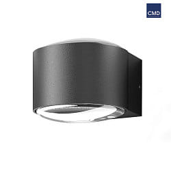 Applique da esterno su / giù, con ottica a lente IP65, antracite 