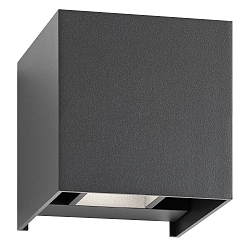 Outdoor LED wall luminaire, 2-side beam, adjustable beam angle, 12W 3000K