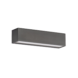 LED Fassaden-Strahler Up&Down, IP65, Breite 25cm, 18W 3000K 1140lm 100, Aluminium anthrazit / Klarglas