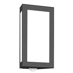 Luminaire mural dextrieur AQUA LONG langue, avec dtecteur de mouvement E27 IP44, anthrazit