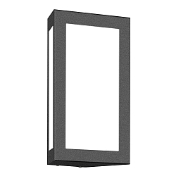 Auenwandleuchte AQUA LONG, E27, IP44, Edelstahl / Opalglas, anthrazit