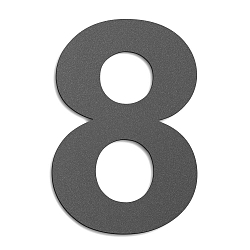 House number 8, height 25cm, anthracite