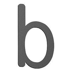 House number extension b anthracite, height 16cm