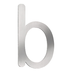 House number extension b from brushed stainless steel for numbers, height 16cm