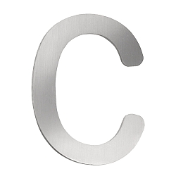 House number extension c from brushed stainless steel for numbers, height 16cm