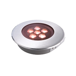 LED Bodeneinbau-Strahler FLAT I RGB, symmetrisch, IP67, 24V DC, 12W RGB 510lm 1120cd 30, ohne BG, dimmbar