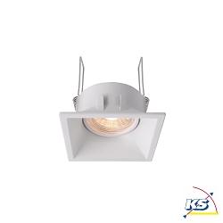 Kapego recessed ceiling ring, Auva square, voltage constant, 12V AC / DC, GU5.3 / MR16, 35W, matt white