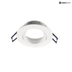 ceiling recessed luminaire SAMSOLA round, swivelling GU10 / GU5.3, white matt dimmable