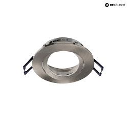ceiling recessed luminaire SAMSOLA round, swivelling GU10 / GU5.3, silver brushed dimmable