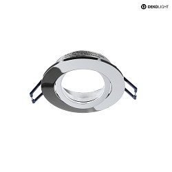 ceiling recessed luminaire SAMSOLA round, swivelling GU10 / GU5.3, glossy, silver dimmable