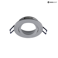 ceiling recessed luminaire SAMSOLA round, swivelling GU10 / GU5.3, aluminum matt dimmable