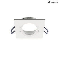 ceiling recessed luminaire SAMSOLA square, swivelling GU10 / GU5.3, white matt dimmable