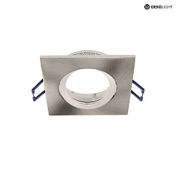 ceiling recessed luminaire SAMSOLA square, swivelling GU10 / GU5.3, silver brushed dimmable