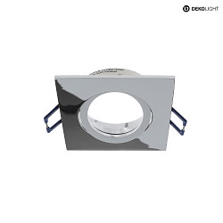 ceiling recessed luminaire SAMSOLA square, swivelling GU10 / GU5.3, glossy, silver dimmable