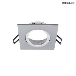 ceiling recessed luminaire SAMSOLA square, swivelling GU10 / GU5.3, aluminum matt dimmable