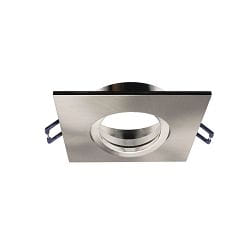 recessed spotlight SAMSOLA MAX square, swivelling IP20, silver brushed dimmable