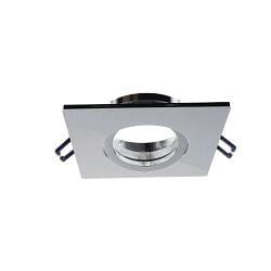 recessed spotlight SAMSOLA MAX square, swivelling IP20, glossy, silver dimmable