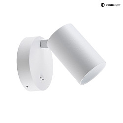 Lampada da parete CAN TILT ROUND rotondo, ruotabile, inclinabile GU10 IP20, bianco dimmerabile