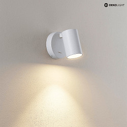 Lampada da parete CAN TILT ROUND rotondo, ruotabile, inclinabile GU10 IP20, bianco dimmerabile
