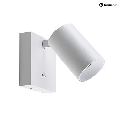 Lampada da parete CAN TILT SQUARE angolare, ruotabile, inclinabile GU10 IP20, bianco dimmerabile