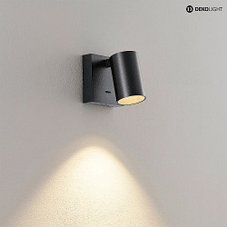 Luminaire mural CAN TILT SQUARE USB angulaire, rotatif, inclinable, avec fonction de charge USB GU10 IP20, noir gradable