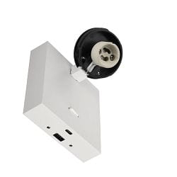 reading lamp CAN TILT USB BASE square, with USB connection GU10 IP20, white dimmable