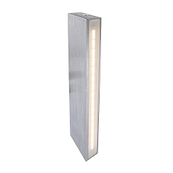LED wall luminaire Arne, 220-240V AC / 50-60Hz, 3000K, 5W, brushed aluminum, silver
