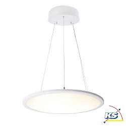 KapegoLED pendant luminaire LED Panel, transparent, round, warm white
