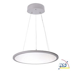 Luci a sospesione LED PANEL rotondo IP20, chiaro, Satinato, Argento